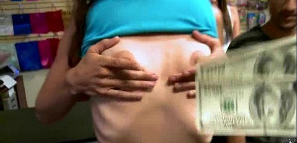  Slutty amateur babe is paid cash from some crazy public sex 19